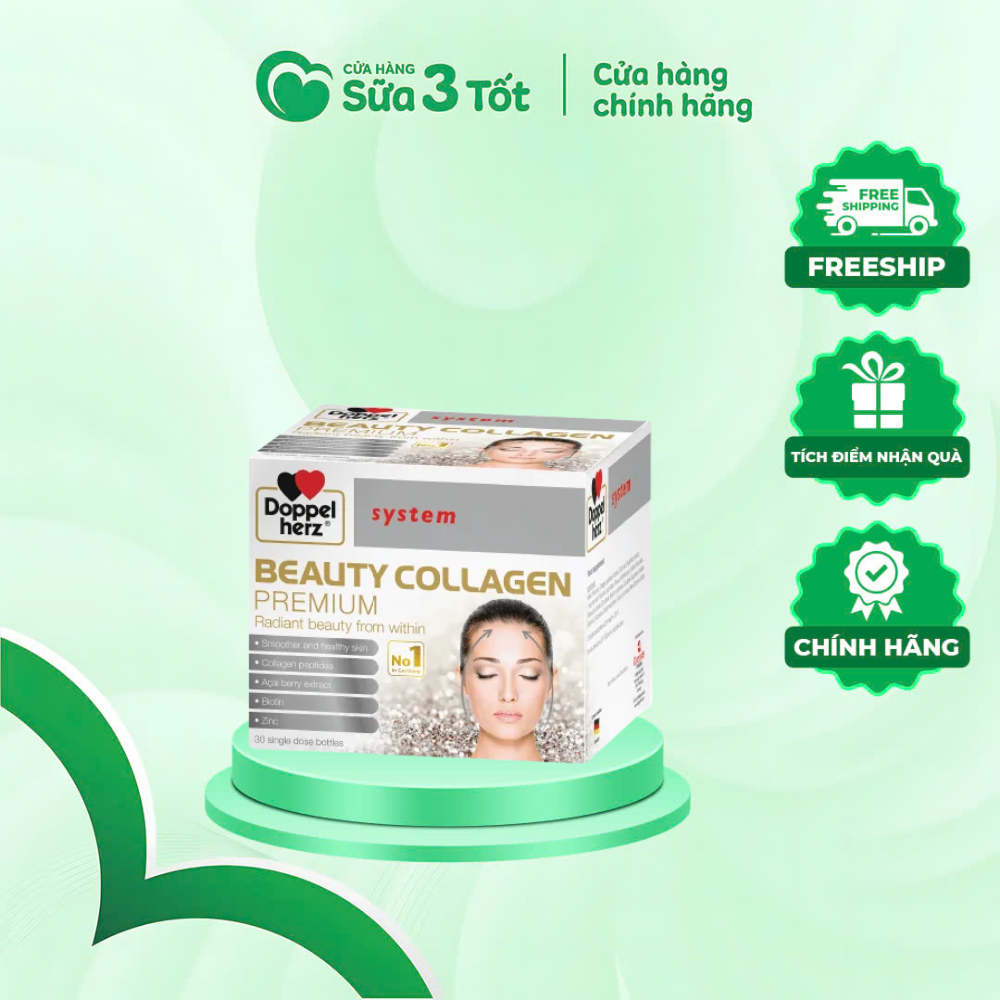 Nước Uống Bổ Sung Collagen Doppel Herz - Đức - Hộp 30 Ống