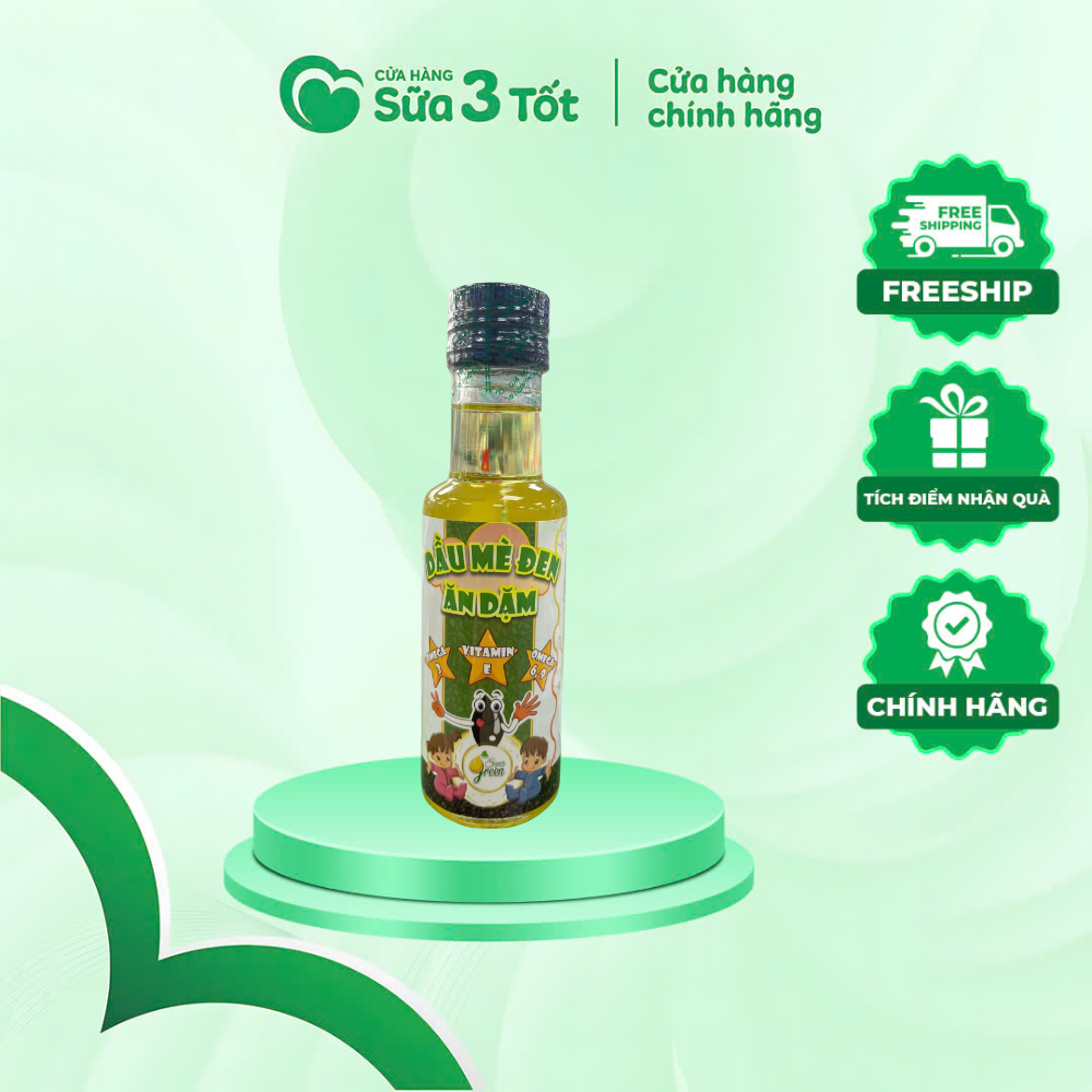 Dầu Ăn Dặm Mè Đen Supergreen - Chai 100Ml