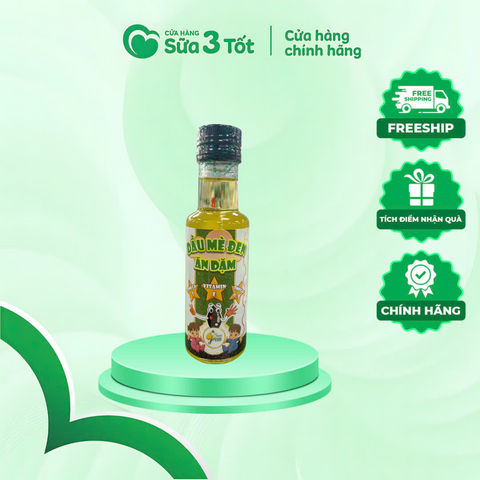 Dầu Ăn Dặm Mè Đen Supergreen - Chai 100Ml