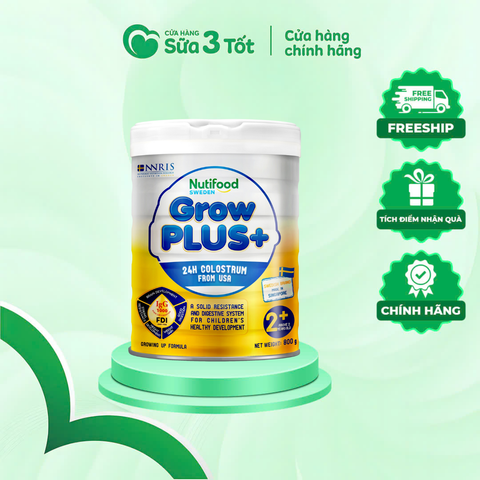 Sữa Bột Nutifood Grow Plus+ Thụy Điển 2+ - Lon 800G
