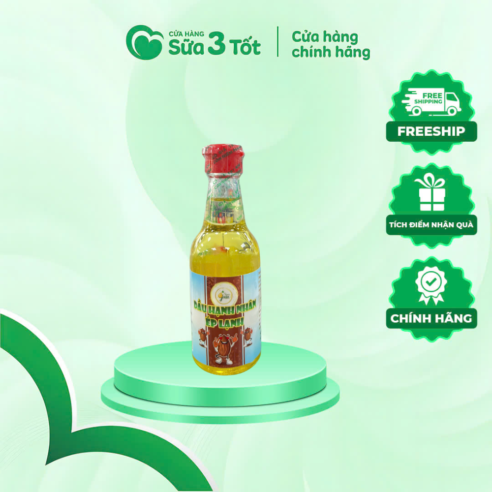 Dầu Ăn Dặm Hạnh Nhân Ép Lạnh Supergreen - Chai 60Ml