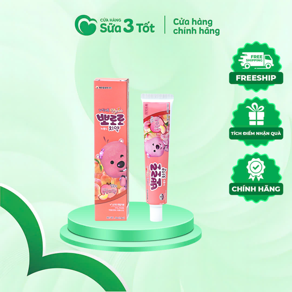 Kem Đánh Răng Pororo Trẻ Em Vị Đào - 50G