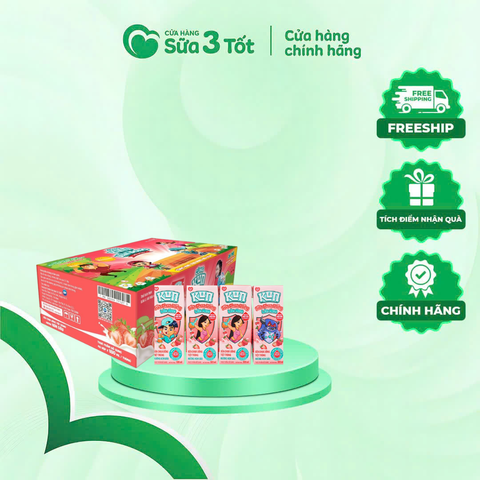 SCU Tiệt Trùng Kun Hương Dâu K2 - Thùng 48 Hộp - 180ml
