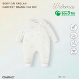 Body Dài Raglan Harvest Trắng Hoa Nhí -Chaang