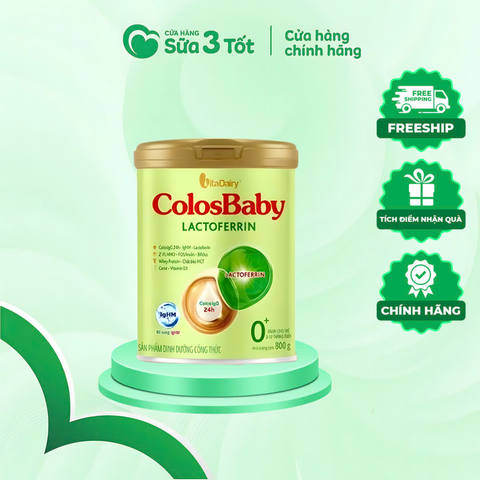 Sữa Bột Colosbaby Lactoferrin 0+ (Trẻ 0-12 tháng ) - Lon 800G