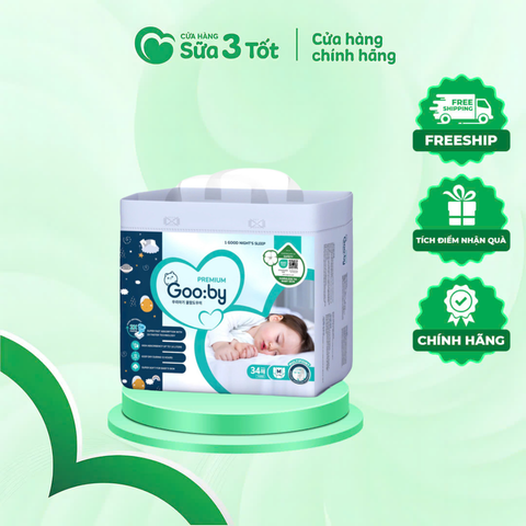 Bỉm Gooby Premium Ban Đêm Quần M34