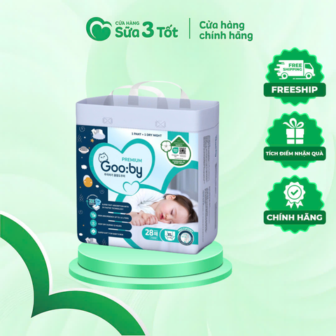 Bỉm Gooby Premium Ban Đêm Quần XL28