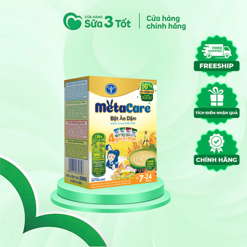 Bột Ăn Dặm Metacare 4 Vị Mặn - Hộp 200G