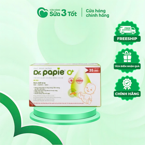 Gạc Rơ Lưỡi Dr.Papie - Hộp 60 Gói