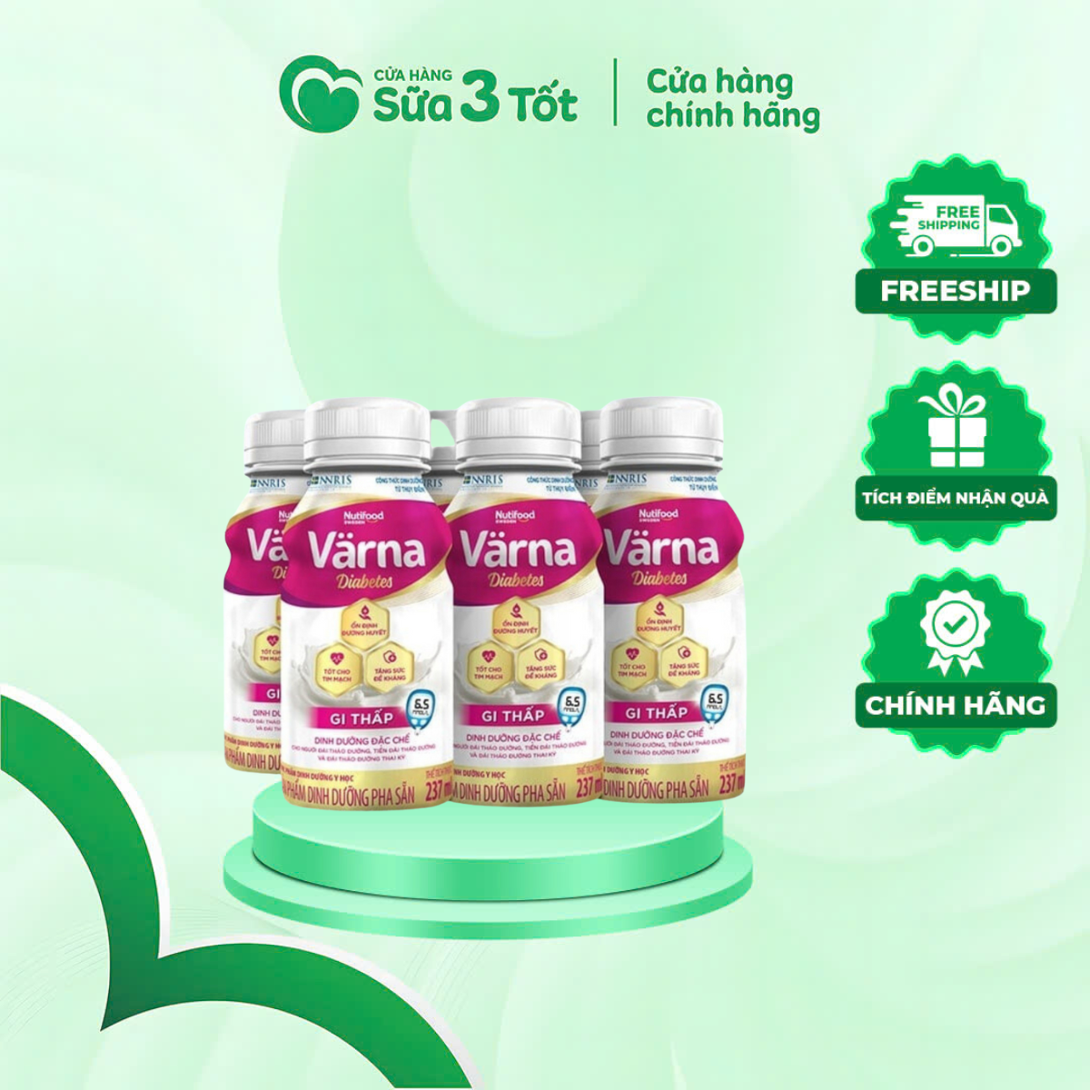 SBPS Varna Tiểu Đường - Nutifood - 237ML - Lốc 6 Chai