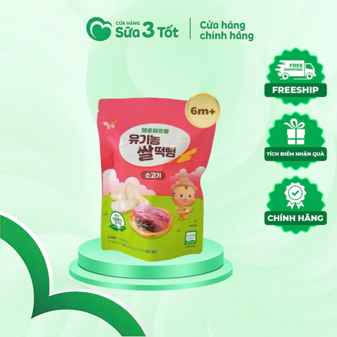 Bánh Gạo Hữu Cơ JJangJuk - Vị Thịt Bò - 25G