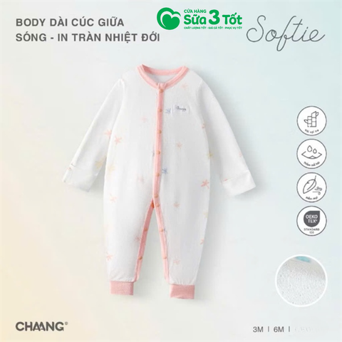 Bộ Body Dài Tay Cúc Giữa Sóng In Tràn Nhiệt Đới (3M+) - Chaang