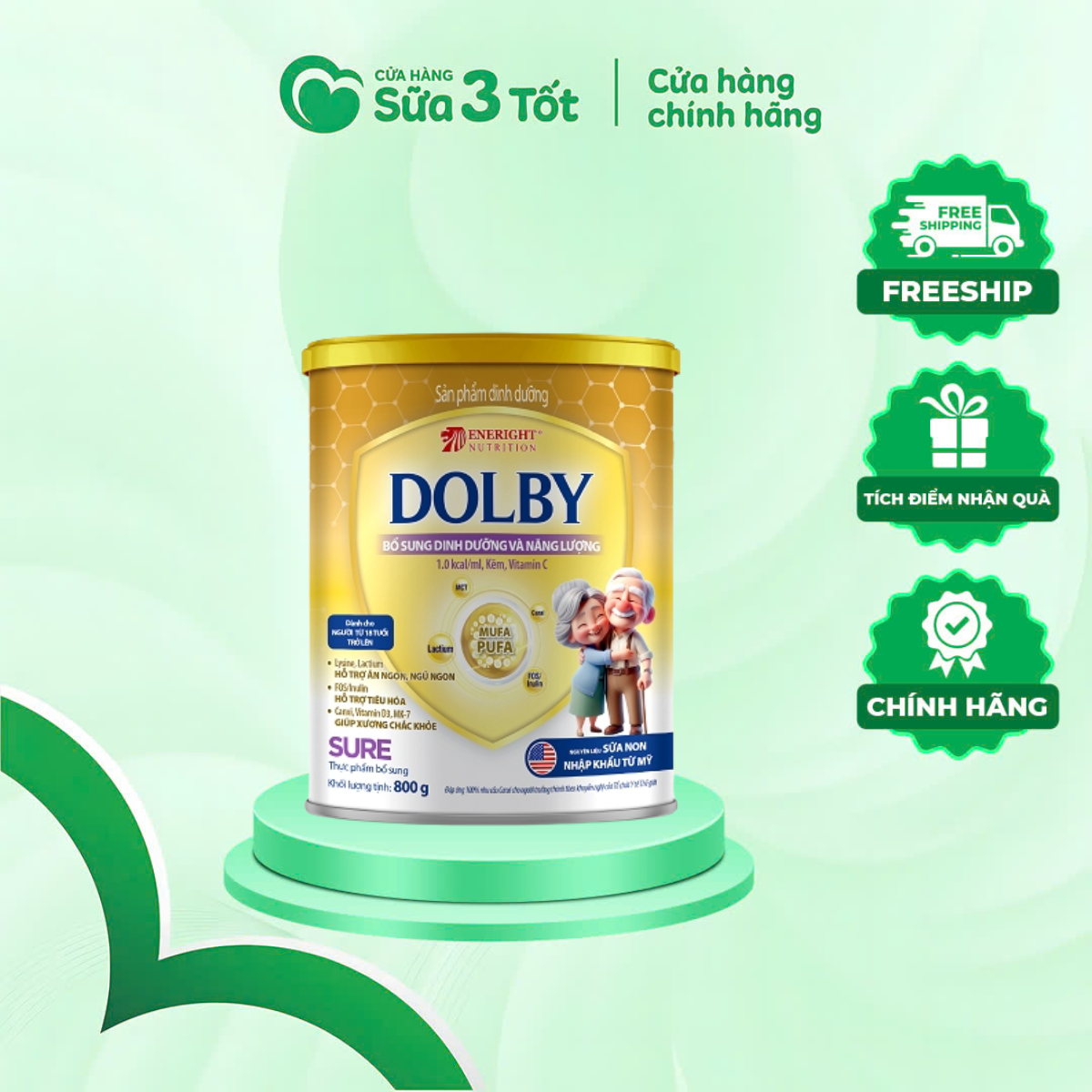 Sữa Bột Dolby Sure -Lon 800g