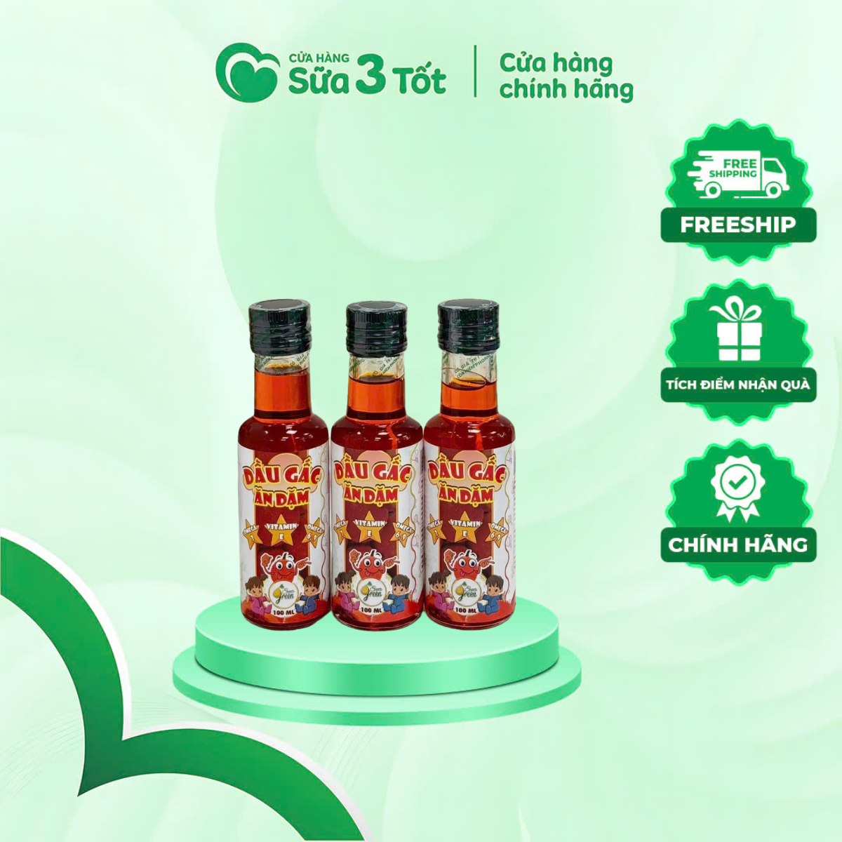 Dầu Ăn Dặm Gấc Supergreen - Chai 100Ml