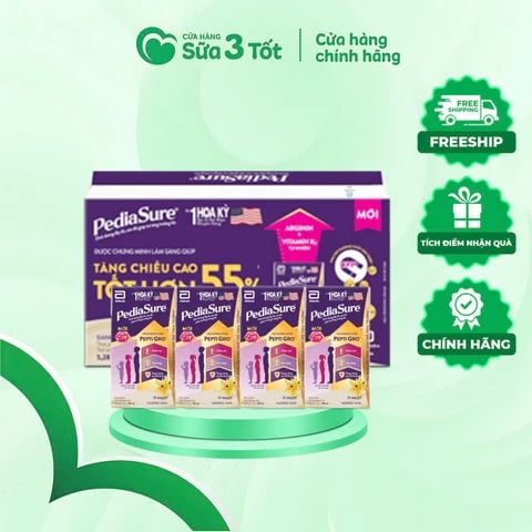 SBPS Pediasure Hương Vani - Thùng 48 Hộp - 180ml
