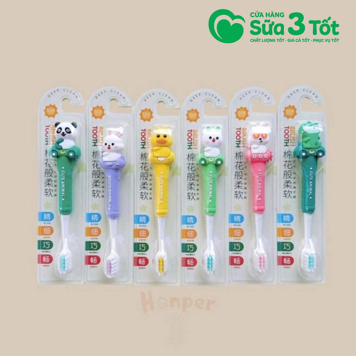Bàn Chải Lông Tơ Cute Animal Honper - HP240 - Các Hình