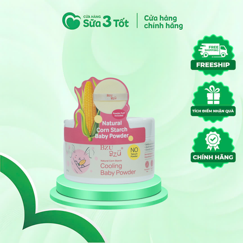 Phấn Rôm Dịu Nhẹ Cho Bé Bzu Bzu - Hộp 140g