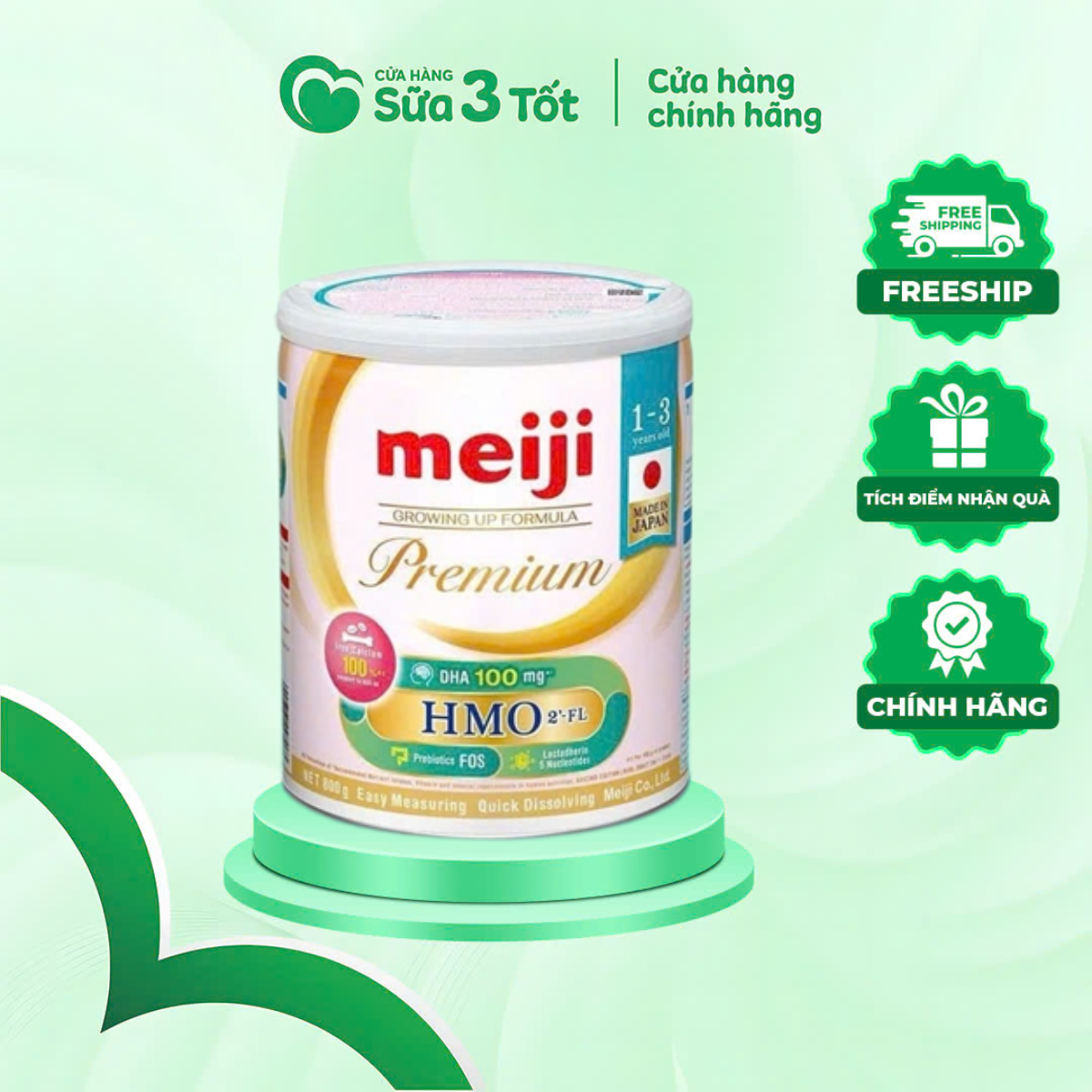 Sữa Bột Meiji Premium HMO Nhập khẩu Số 9 - ( 1 - 3 Tuổi ) - Lon 800g