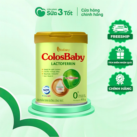 Sữa Bột Colosbaby Lactoferrin 0+ (Trẻ 0-12 tháng) - Lon 400G