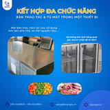  Tủ Bàn Mát Cánh Kính 1360MM, Gián Tiếp 