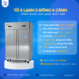  Tủ 2 Lạnh 2 Đông 4 Cánh, Trực Tiếp 