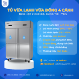  Tủ 2 Lạnh 2 Đông 4 Cánh, Trực Tiếp 