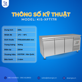  Bàn Mát 3 Cánh, 339L KISTEM KIS-XFT17R, Công Nghệ Làm Lạnh Gián Tiếp 