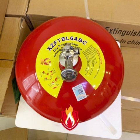 (Tem Kiểm Định) Bình cầu chữa cháy tự động ABC 6Kg XZFTB6