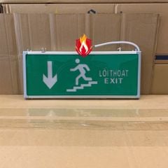 Đèn Exit xuống cầu thang (Tem kiểm định)