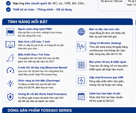 Máy Phân Tích An Toàn Điện Kikusui TOS9300 Chính Hãng | TN Tech