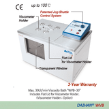 Bể ổn nhiệt đo độ nhớt chính xác kỹ thuật số DAIHAN WVB-30 - dùng cho 5 nhớt kế, lưu lượng tối đa 30 Lít/phút, đến 100℃, ±0,1℃, có cửa quan sát
