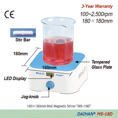 Wisd™ Máy khuấy từ midi kỹ thuật số cao cấp 180×180 mm 