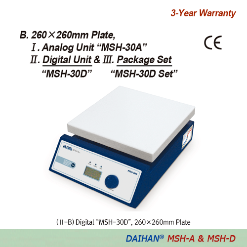 DAIHAN™ Máy khuấy từ gia nhiệt tiêu chuẩn 380℃ analog & kỹ thuật số 