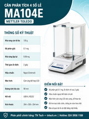 Cân Phân Tích Mettler Toledo MA104E 120g x 0.1mg Giá Tốt | TN Tech