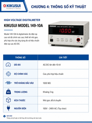Kikusui 149-10A – Vôn Kế Kỹ Thuật Số Đo Điện Áp Cao Chính Xác