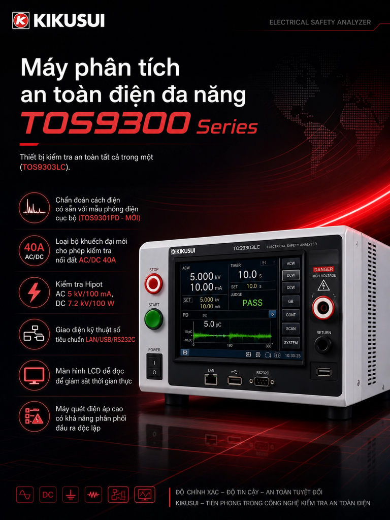 Thiết Bị Kiểm Tra Điện Áp Cao Kikusui TOS9303LC