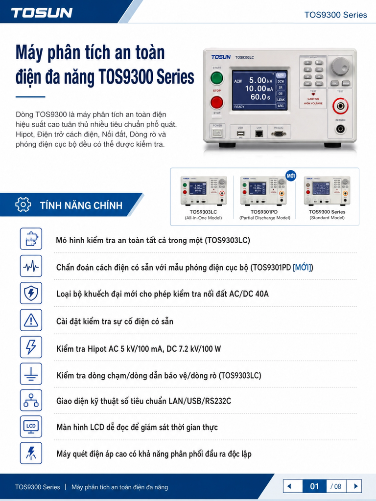 Thiết Bị Kiểm Tra Điện Áp Cao Kikusui TOS9303LC