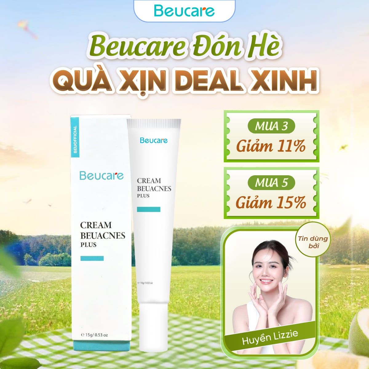 Kem Trị Mụn BEUACNES PLUS 15g - Beucare Vietnam image chính
