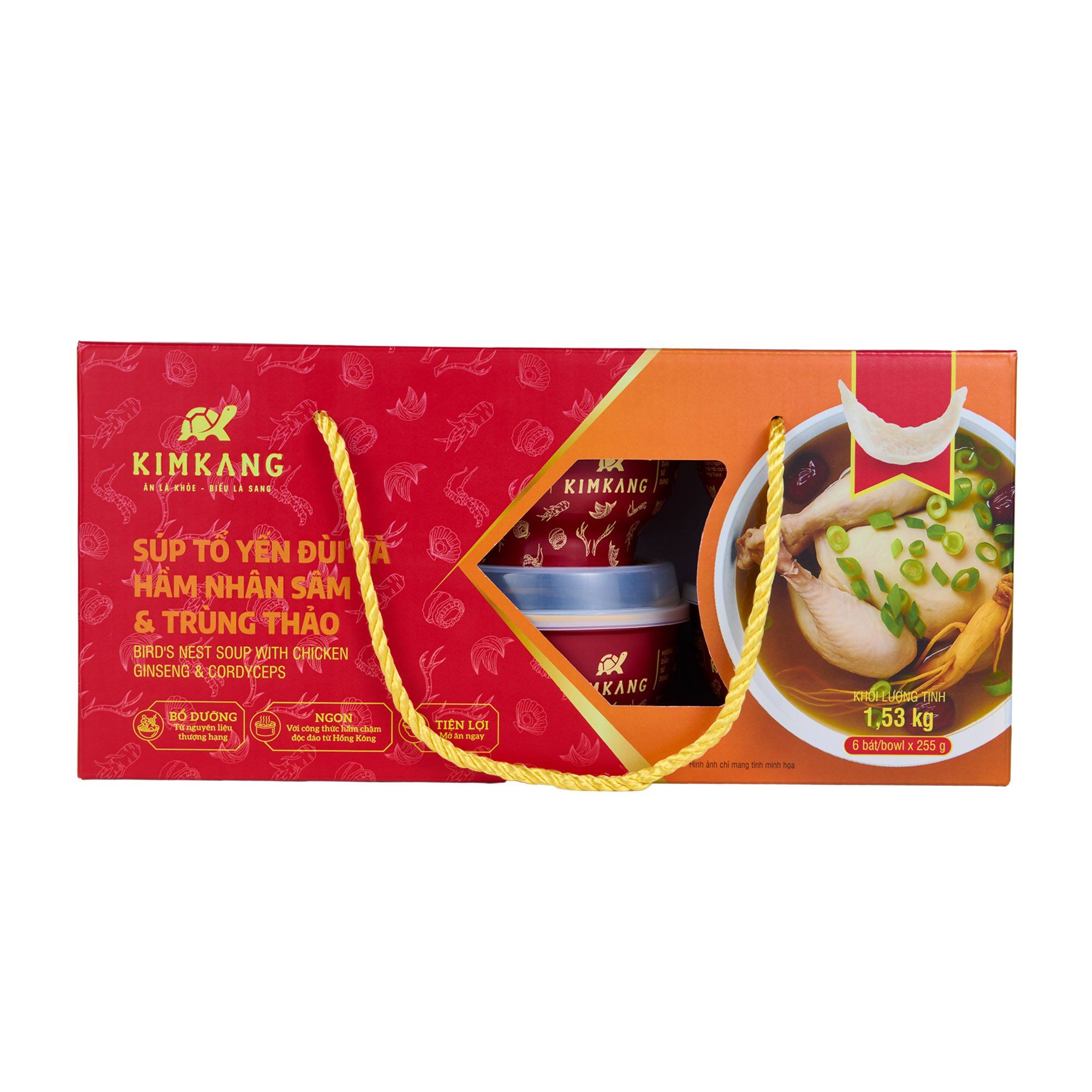  KIMKANG - 燕窝鸡腿人参虫草汤 – 礼盒装 6碗 × 255克 
