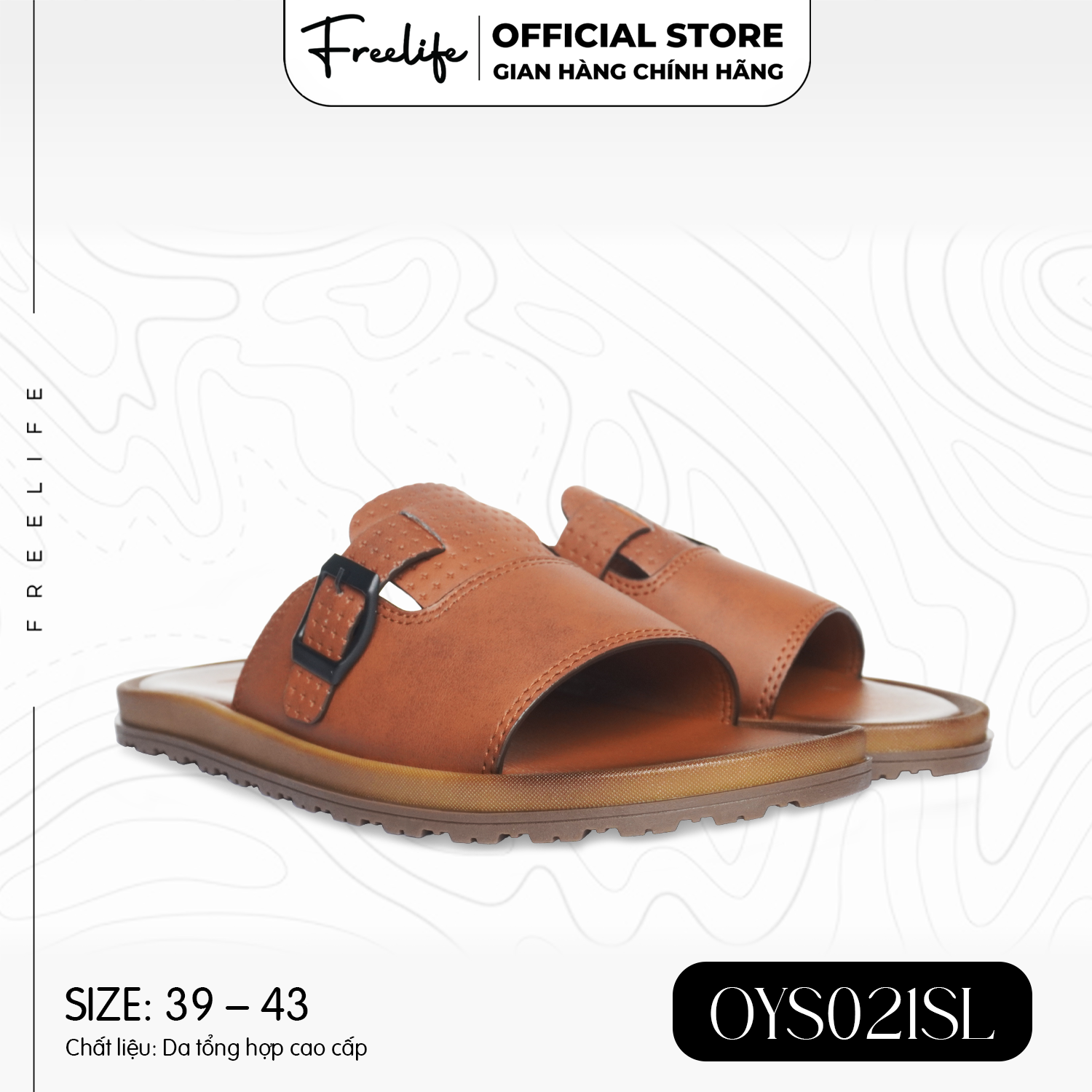  Dép Nam Quai Ngang Có Khóa - OYS021SL-DM25007 