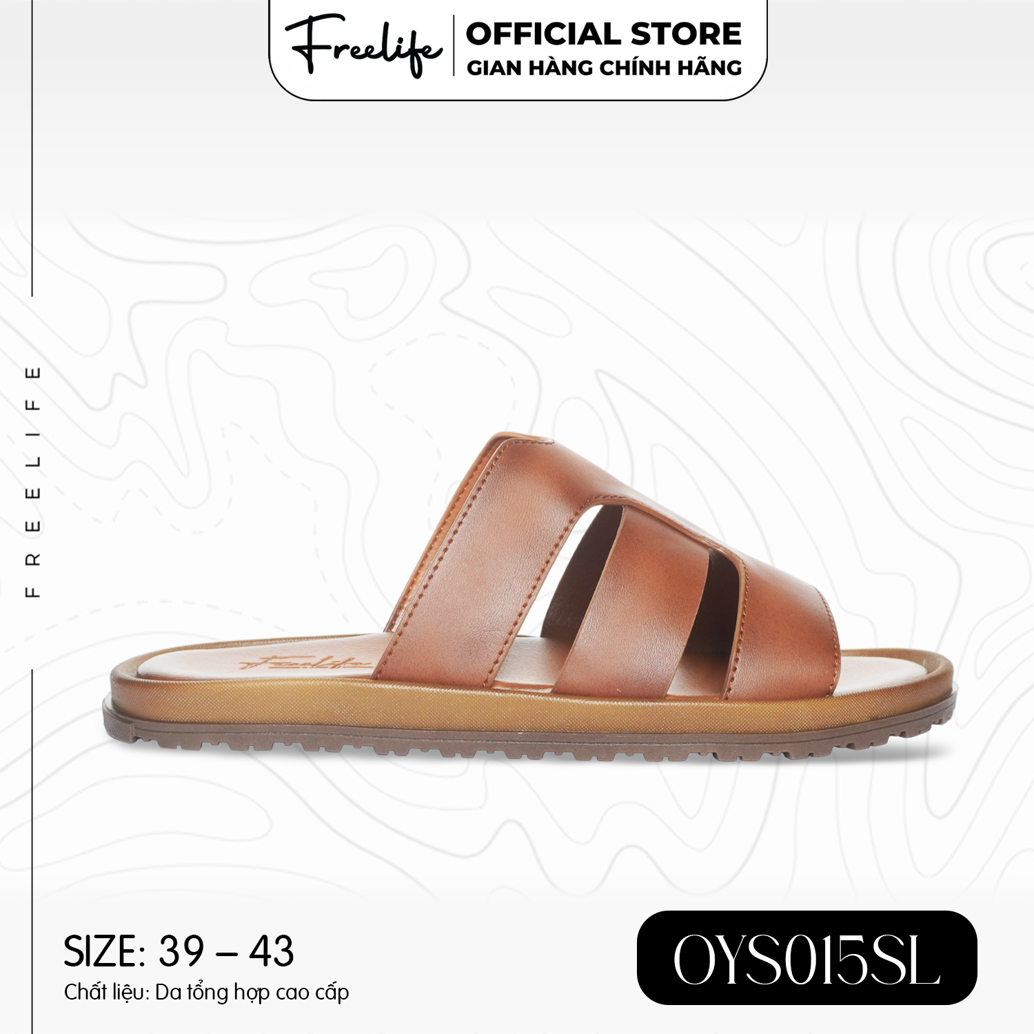  Dép Da Nam Quai Ngang Sống Giữa To OYS015SL - DM25005 