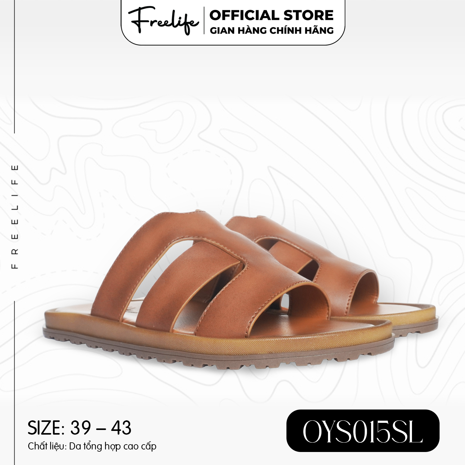  Dép Da Nam Quai Ngang Sống Giữa To OYS015SL - DM25005 