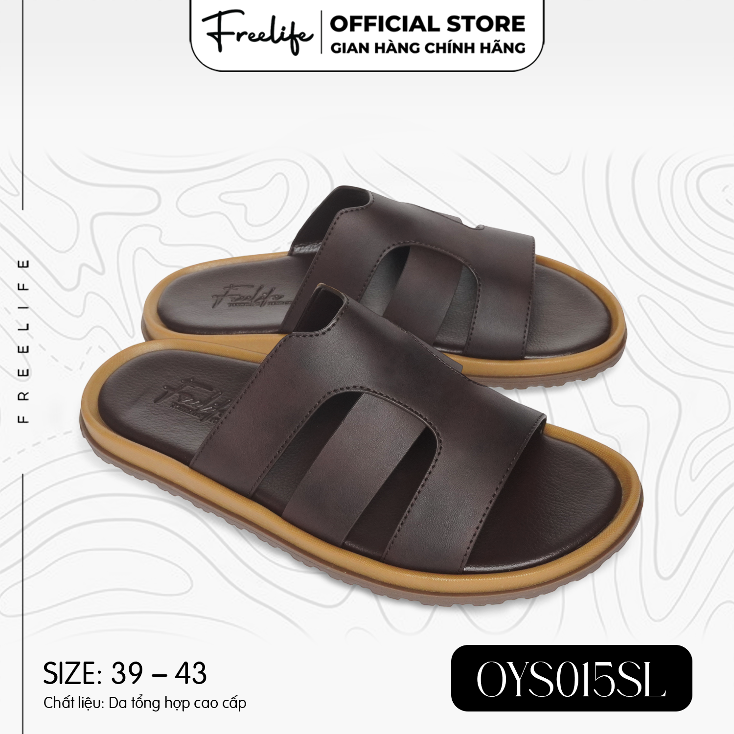  Dép Da Nam Quai Ngang Sống Giữa To OYS015SL - DM25005 