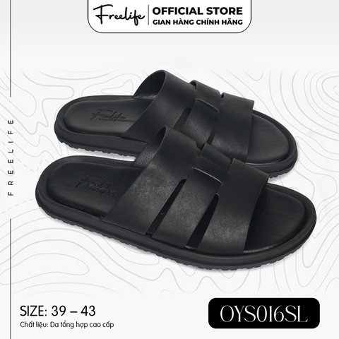  Dép Da Nam Quai Ngang Có Sống Lưng Nhỏ OYS016SL - DM25006 