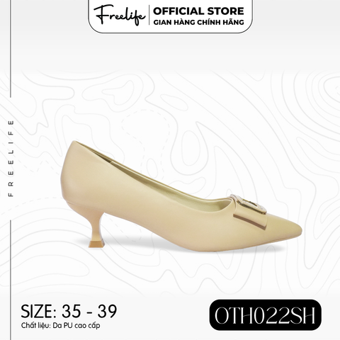 Giày Cao Gót Bít Mũi Nhọn Khóa Chữ Nhật Gót Nhọn 5P - OTH022SH-VA9893 