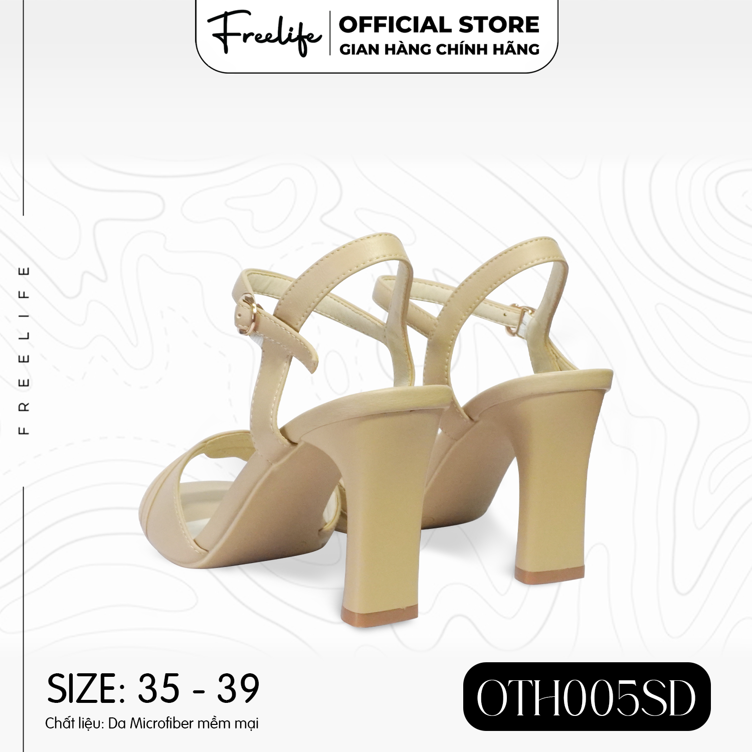  Giày Quai Hậu Cao Gót 8p OTH005SD - VA9562 