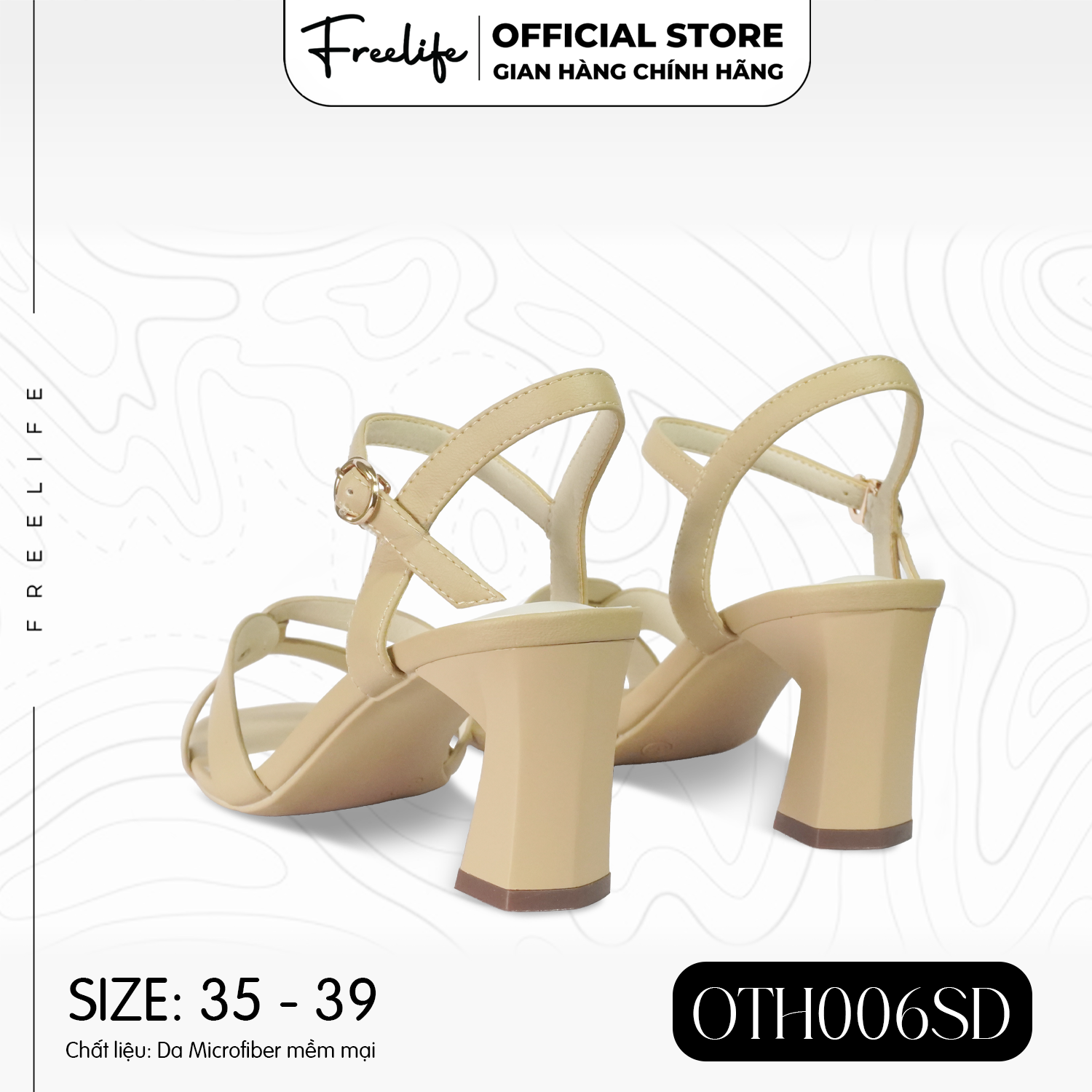  Giày Cao Gót Quai Hậu 6P OTH006SD - VA9614 