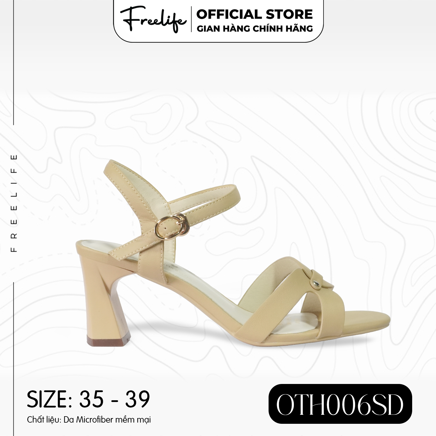  Giày Cao Gót Quai Hậu 6P OTH006SD - VA9614 