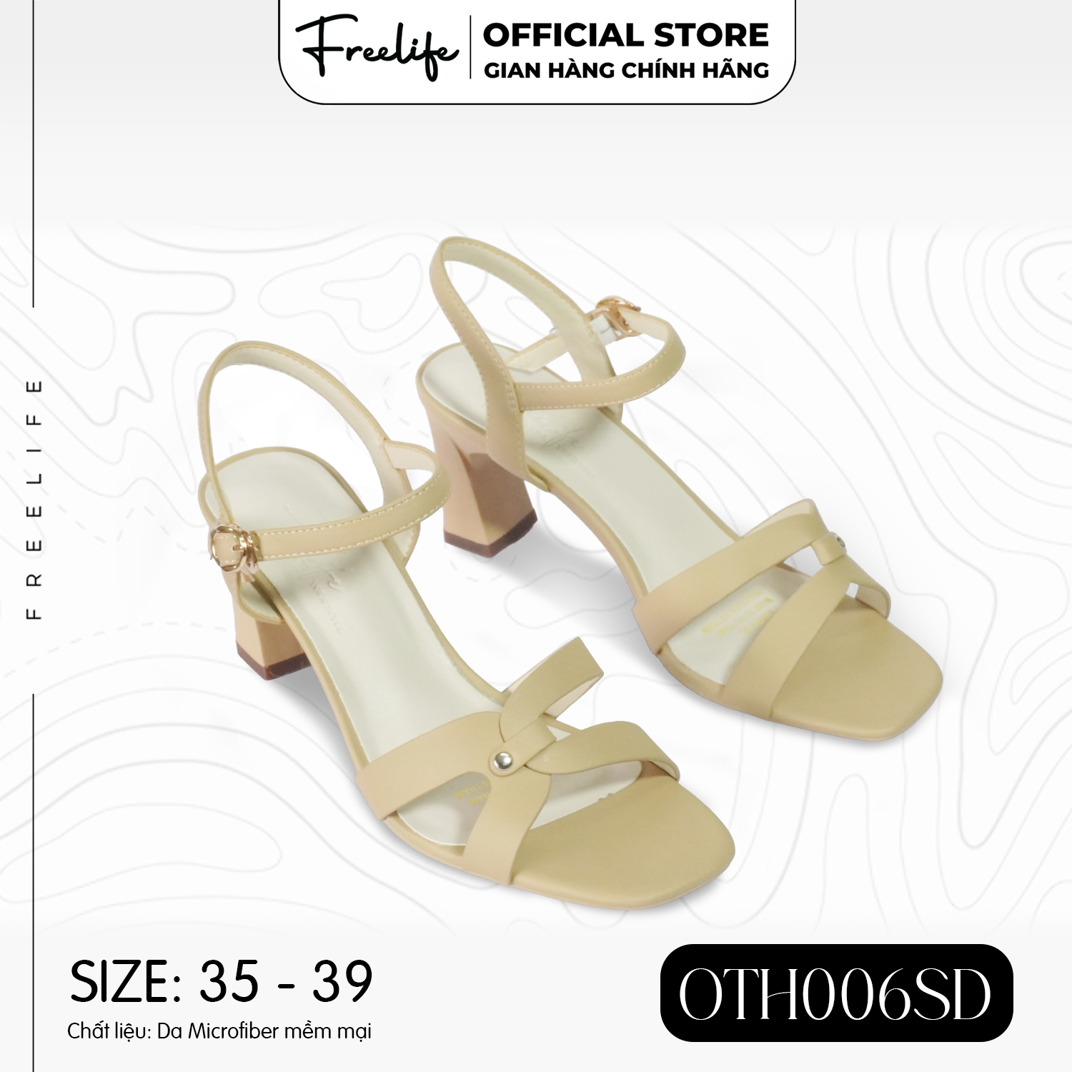  Giày Cao Gót Quai Hậu 6P OTH006SD - VA9614 