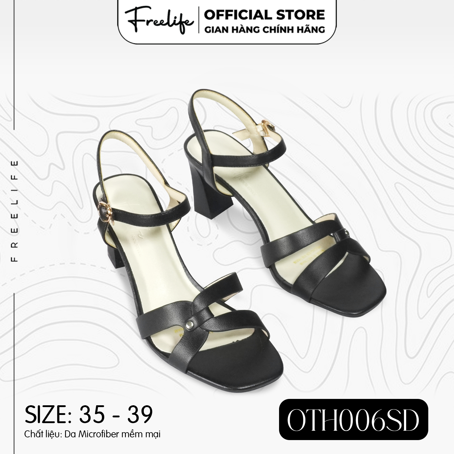  Giày Cao Gót Quai Hậu 6P OTH006SD - VA9614 